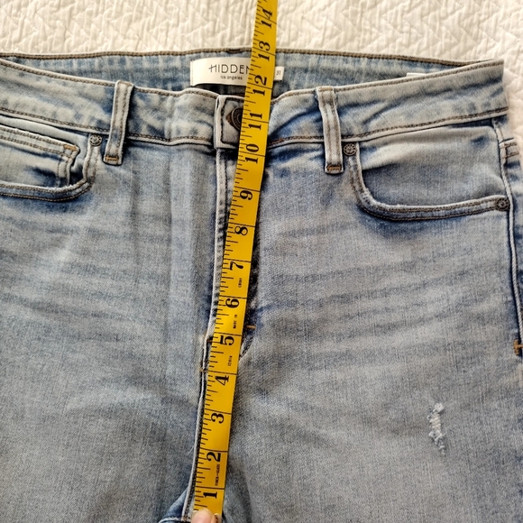 NWT Hidden Happi High Rise Crop Flare Jeans Sz 31 - Picture 8 of 9